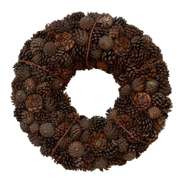 20" Natural Mixed Pine Cone Christmas Wreath