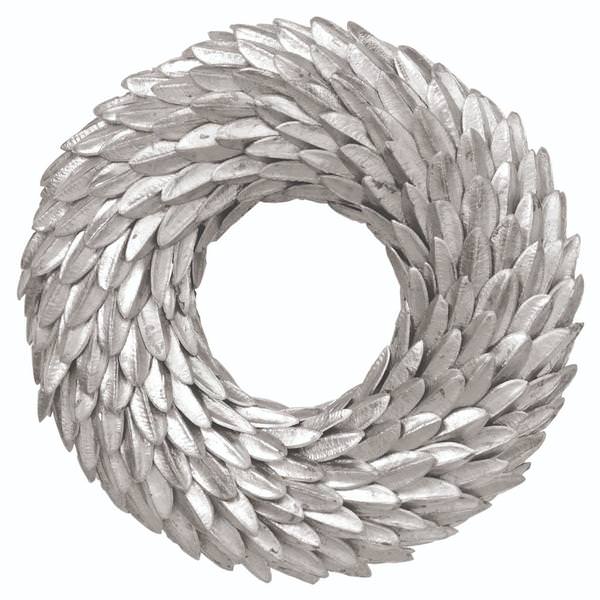 25" Artificial Champagne Aster Bean Christmas Wreath