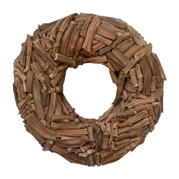 20" Natural Banana Stick Cut Wreath