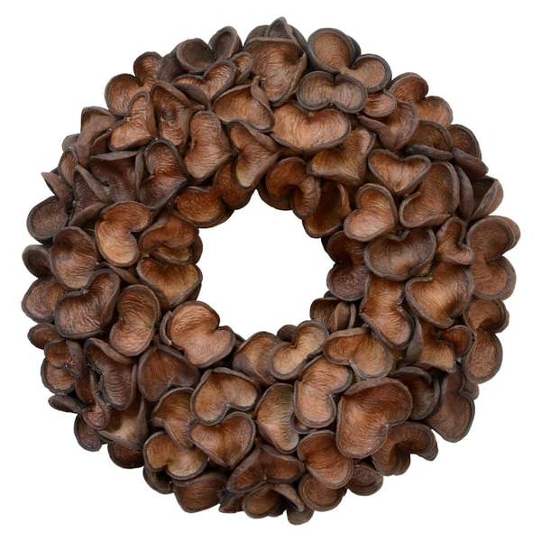 25" Artificial Natural Badam Christmas Wreath