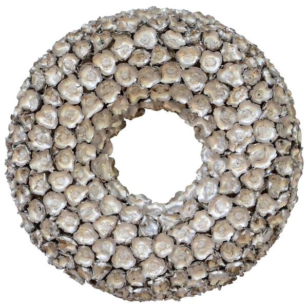 25" Artificial Champagne Coco Flower Christmas Wreath