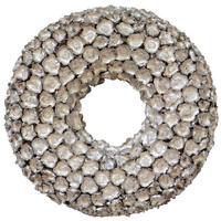 Vickerman 25" Artificial Champagne Coco Flower Christmas Wreath