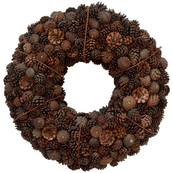 25" Natural Mixed Pine Cone Wreath