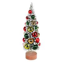 Vickerman 12" Frosted Green Pine Artificial Tabletop Christmas Tree