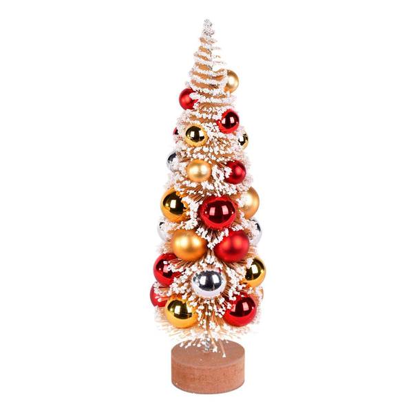 12" Frosted Gold Pine Artificial Christmas Tree (2 Pack)