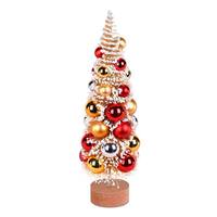 Vickerman 12" Frosted Gold Pine Artificial Christmas Tree (2 Pack)