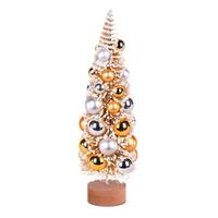 Vickerman 12" Frosted Gold Pine Artificial Christmas Tree (2 Pack)