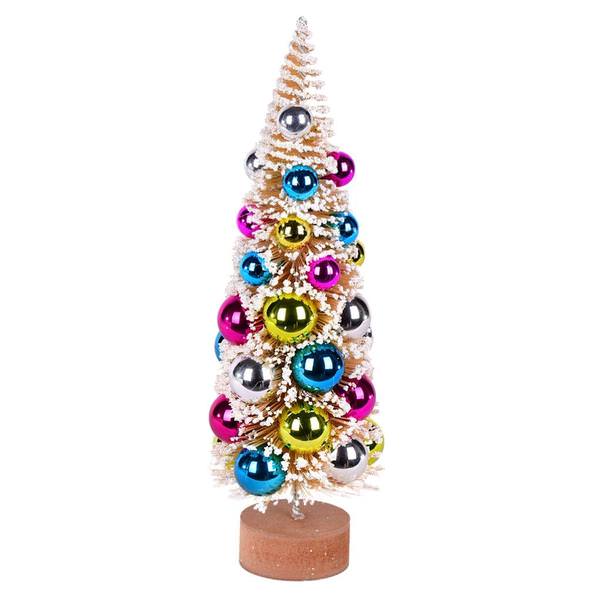 12" Frosted Gold Pine Artificial Christmas Tree (2 Pack)