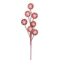 Vickerman 20" Red/White Snowflake Spray (6 Pack)
