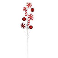 Vickerman 20" Red/White Candy Cane Swirl Spray (6 Pack)