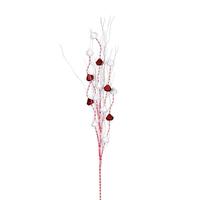Vickerman 20" Red/White Glitter Ball Curly Spray (6 Pack)