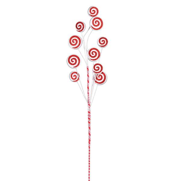20" Red/White Swirl Spray (6 Pack)
