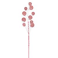 Vickerman 20" Red/White Swirl Spray (6 Pack)