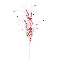 Vickerman 20" Red/White Candy Swirl Spray (6 Pack)