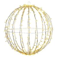 Vickerman 324 Light 30" Transparent Wire White Powder Coated Frame Warm White Twinkle Jumbo Led Sphere