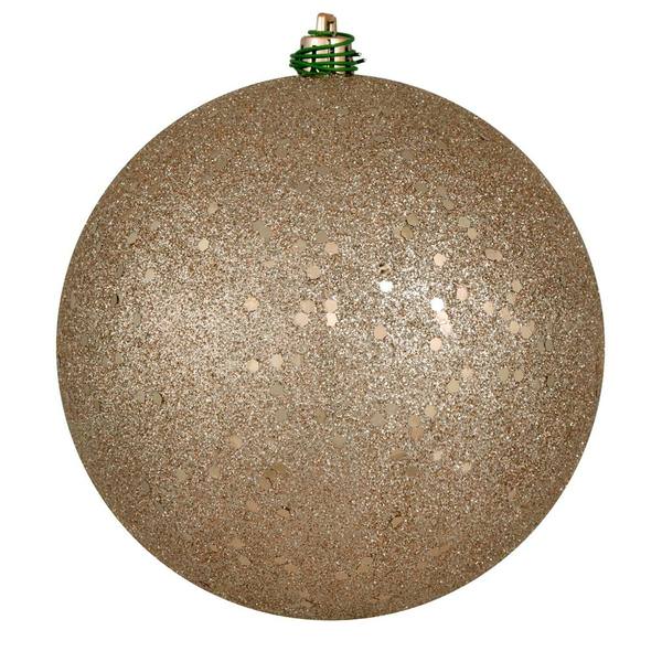 4.8" Oat - Sequin - Ball Christmas Ornament (4 Pack)