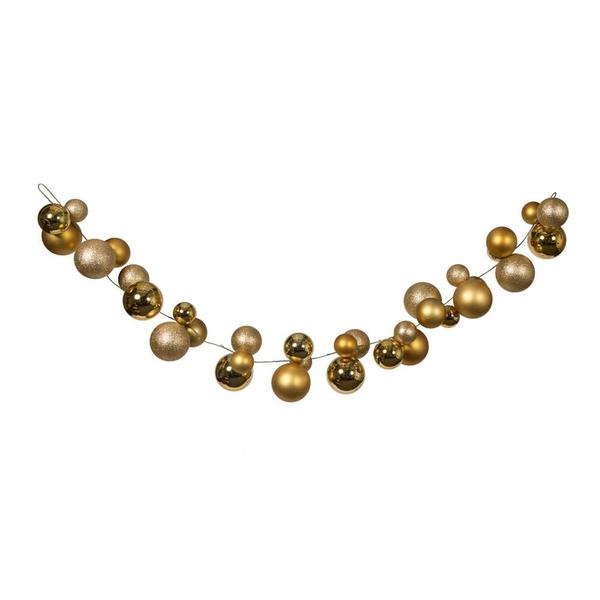 6' Gold Pom Pom Garland