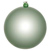 Vickerman 4.8" Gray Mint Shiny Ball Christmas Ornament (4 Pack)