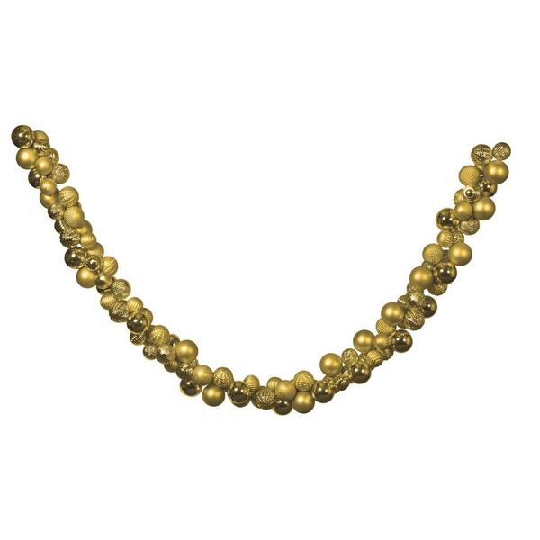 7' Gold Pom Pom Garland