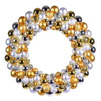 Vickerman 30" Gold/Silver Assorted Ornament Christmas Wreath