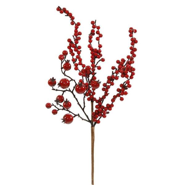 18" Artificial Mixed Red Gooseberry Berry Pick (6 Pack)