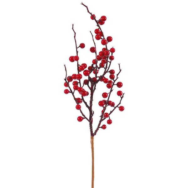 18" Artificial Red Wild Outdoor Berry Pick (6 Pack)