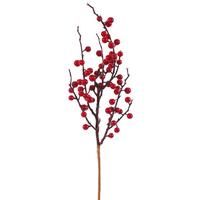Vickerman 18" Artificial Red Wild Outdoor Berry Pick (6 Pack)