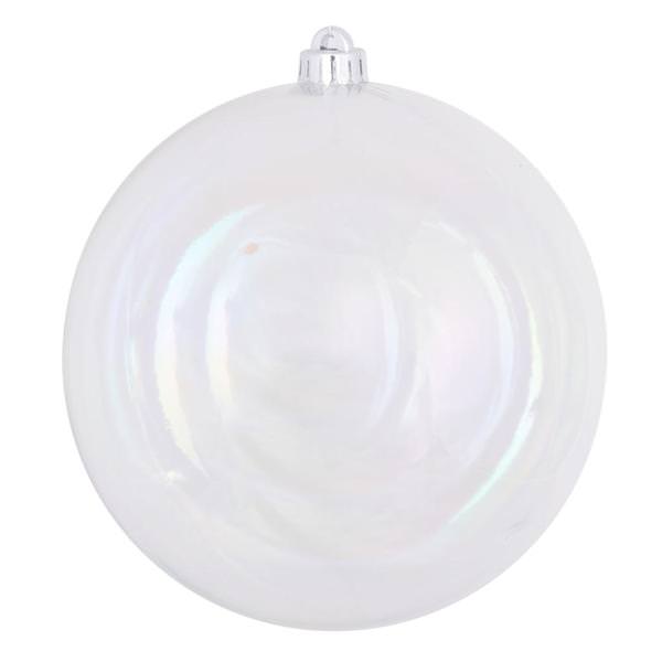 12" Clear Iridescent Ball Ornament