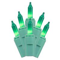 Vickerman 50 Light 37.5' Aqua Wire Aqua Incandescent Christmas Lights with 9" Spacing
