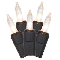 View 50 Light 37.5' Black Wire Warm White LED Miniature String with 6" Spacing