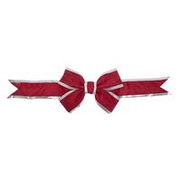 Vickerman 12" x 15" 3.5" Red-Silv Nylon Outdoor Bow 