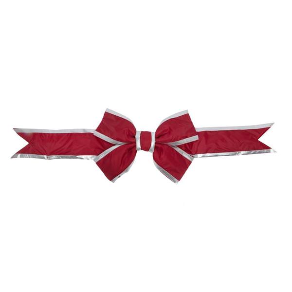 18" x 23" 6" Red-Silver Nylon Outdoor Bow