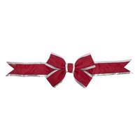 Vickerman 48" x 60" 12" Red-Silvr Nylon Out Bow