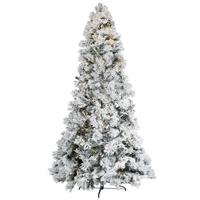 Vickerman 9' x 59" Flocked Half Atka Pine 400 Warm White Lights Artificial Christmas Tree