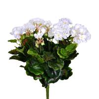 Vickerman 17.5" Artificial White Geranium Bush