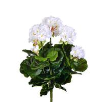 View 15.25" Artificial White Geranium Bush
