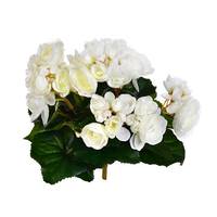 View 9.5" Artificial White Begonia Bush