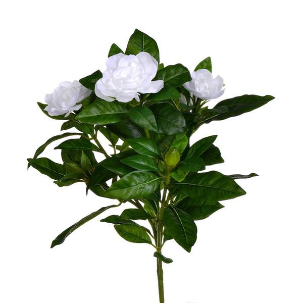 14.5" Artificial White Gardenia Bush