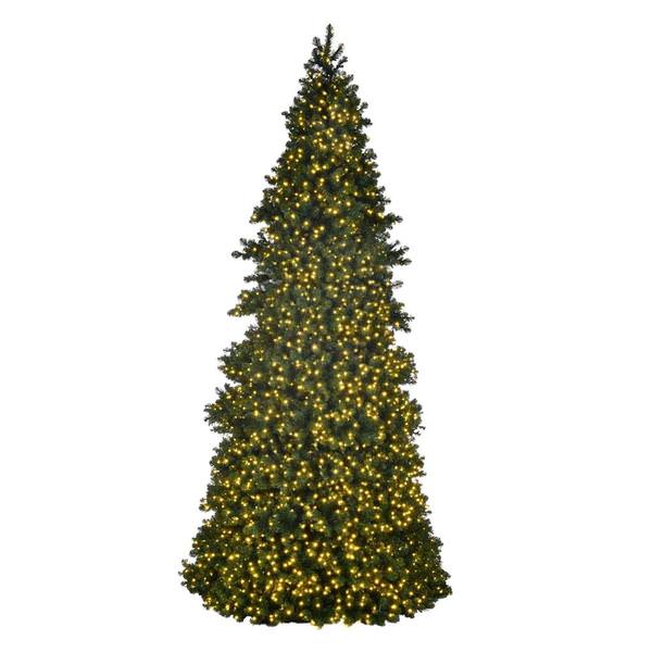 12' x 68" Artificial Slim Grand Teton Frame 3000 Warm White LED Lights