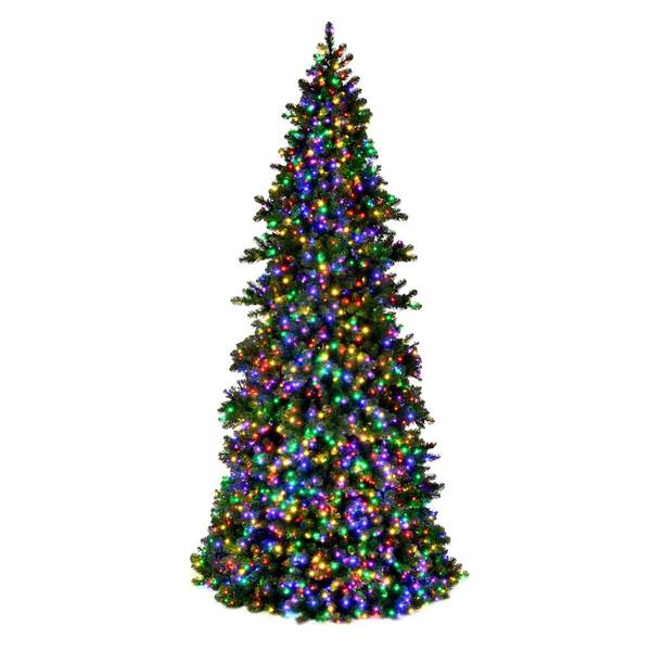 18' x 86" Artificial Slim Grand Teton Frame Tree 6900 Multi-Colored Lights