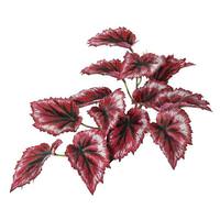 Vickerman 12" Artificial Red Begonia Hanging Bush (3 Pack)