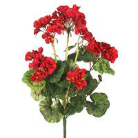 Vickerman 20" Artificial Red Geranium Bush (4 Pack)