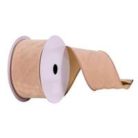 Vickerman 2.5" x 10Yd Beige Wired Edge Ribbon