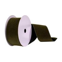Vickerman 2.5" x 10Yd Dark Green Velvet Ribbon