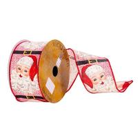 Vickerman 2.5" x 10Yd Red Santa Ribbon