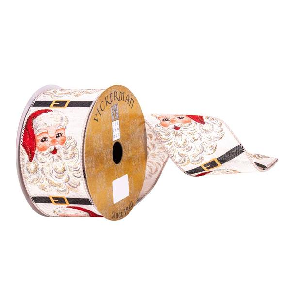 2.5" x 10Yd White Snowman Christmas Ribbon