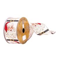 Vickerman 2.5" x 10Yd White Snowman Christmas Ribbon
