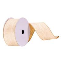 Vickerman 2.5" x 10Yd White / Gold Glitter Ribbon