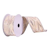 Vickerman 2.5" x 10Yd Pewter / Cream / Champagne Ribbon