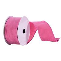 View 2.5" x 10Yd Mauve Faux Suede Wired Edge Ribbon